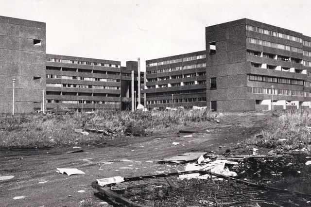 Is this the Leek Street flats you remember? Pictured in December 1974.