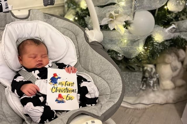 Elijah Dialimas born December 16 and home in time for Christmas after a stay in the Special Care Baby Unit. Picture: Becky Alicia Mellor