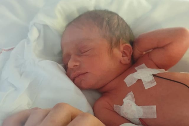 Leo was born two months early on December 29 having been due on Valentine's Day. Picture: Gemma Bleakley