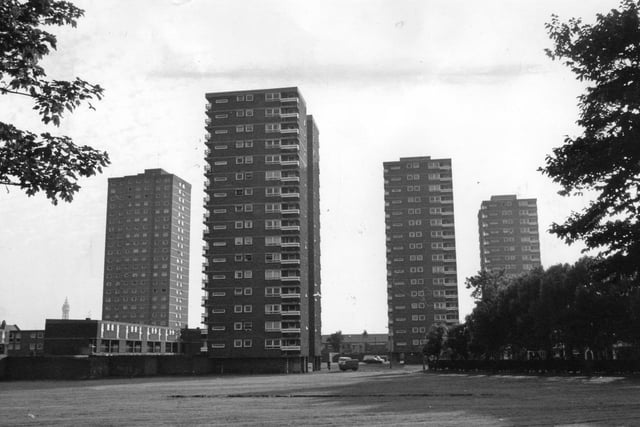 The flats at Layton dominated the skyline as shown here in 1991