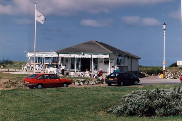 The Beach Terrace Cafe, now Beach Cafe, thrives all year round. This is how it looked in 1991