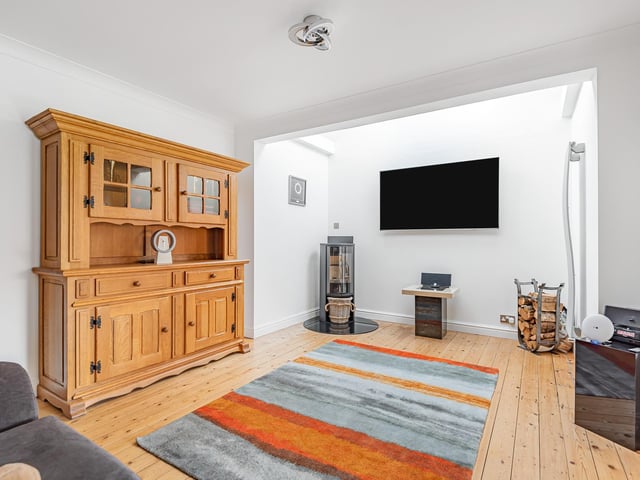 This television room again could be adapted to suit the buyer