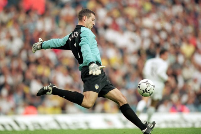 Nigel Martyn in action during the Champions League qualifying round first leg clash against TSV 1860 Munich at Elland Road in August 2000. Leeds won 2-1.