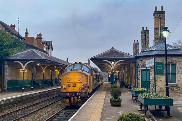 A vintage diesel train at Knaresborough Railway Station before it set off in the direction of Harrogate, taken by Michelle Bray.