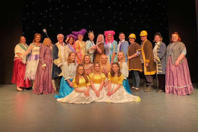 The Cinderella cast and dancers.