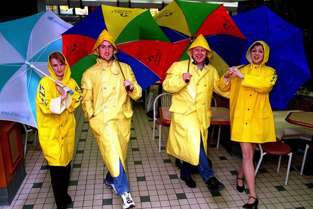 Principals of Rawdon Amateur Operatic Society visited McDonalds at Yeadon to publicise their show Singin' in the Rain. Pictured, from left, are Melanie Beck, Anthony Gilmartin, Stephen Waite and Lisa Holmes.