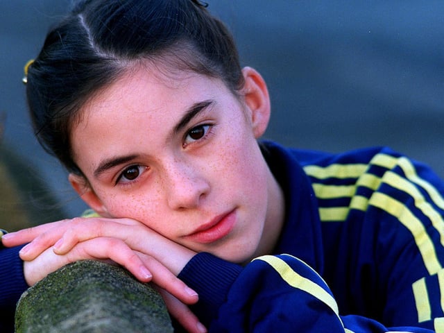 Does this 12-year-old look familiar? It's Rawdon's own Verity Rushworth pictured in December 1997 who would go on to carve out a successful acting career.