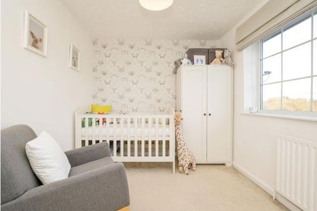 The second bedroom could be used as a child's room, as per the current owners, or as a spare bedroom or home office.