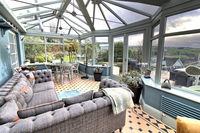 This sizeable conservatory is large enough for flexible use and has exceptional views to enjoy.