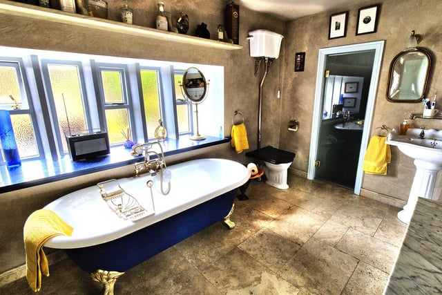 One of the stylish bathrooms within the property.