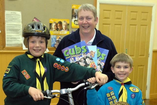 Standish Cub Scouts have being given a road safety lesson courtesy of Wigan Council Road Safety Officer Ruth Gale in 2008