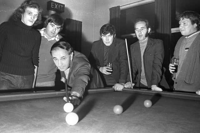 Whelley Labour Club with the snooker team in 1974