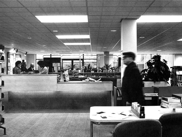 Inside Headingley Library located on North Lane close to the junction with Otley Road which officially opened in March 1983.