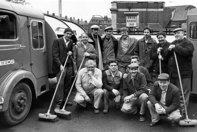 Harehills and Chapeltown clean-sweep team. On the back row are the Harehills team, from left, Ken Williams, Albert Vickers, Stan Ryles, Bernard Ruddock, Preston Binns, Mick Bagnall, Phil Fellowes and Bill Lowry. On the front row, from left, are the Chapeltown team; Alan Rayner, Steve Tate, Jack Brough, Melvyn Unsworth and Frank Collier.
