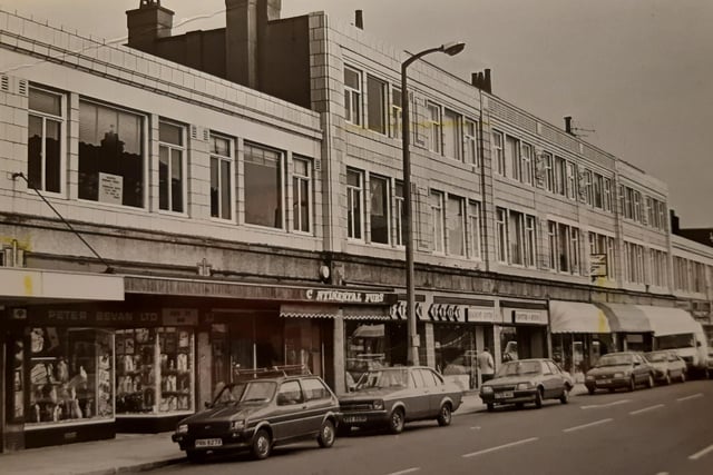 Peter Bevans, Leftons are names which will be remembered on this parade of Church Street shops from November 1985. A shop which sold furs is also pictured