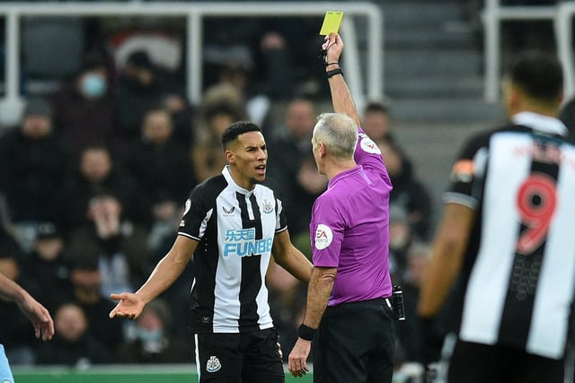 Total red cards: 2 (Jonjo Shelvey and Ciaran Clark)
Total yellow cards: 46
Most yellow cards: Jamaal Lascelles and Matt Ritchie (5)