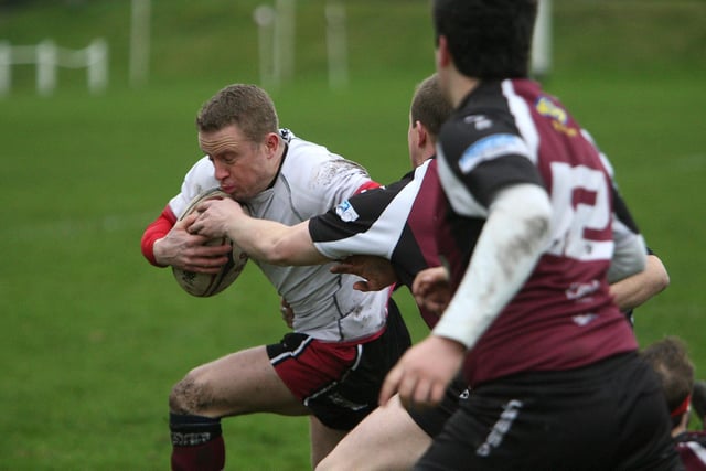 Action from Old Rishworthians' match against Burley Lions.