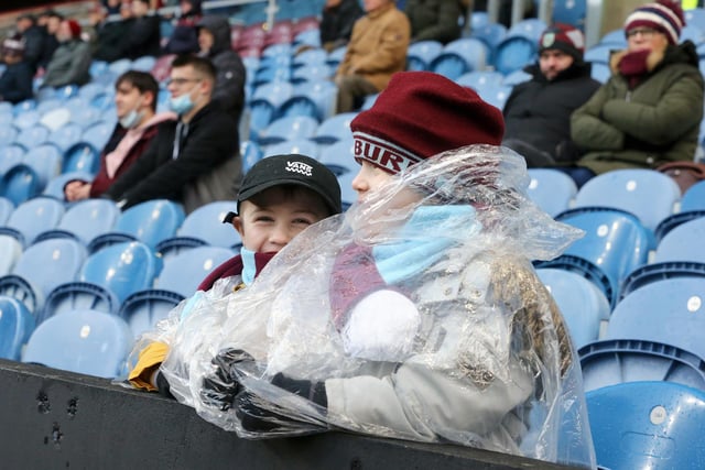 Burnley fans watch the second half action
