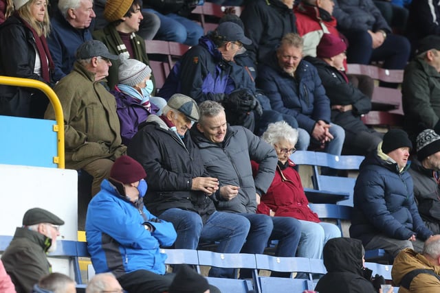 Burnley fans enjoy the second half action