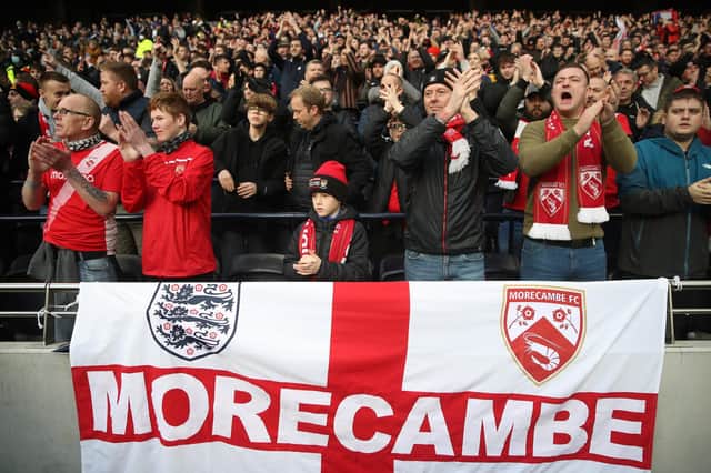 Morecambe supporters turned out in their numbers on Sunday