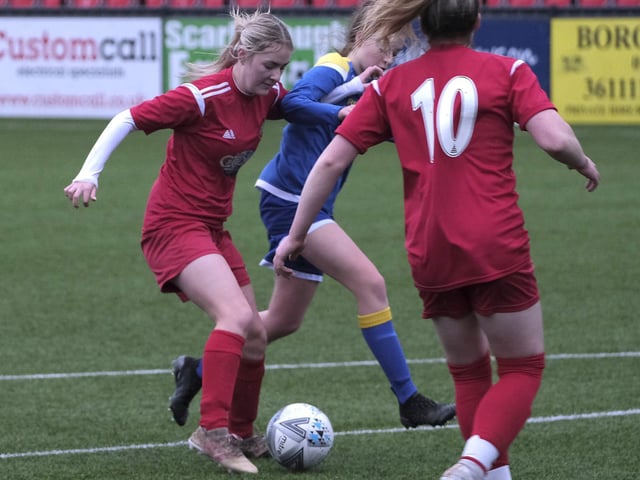 Poppy Simpson in action for Boro Ladies U18s against Brayton Belles

Photo by Richard Ponter