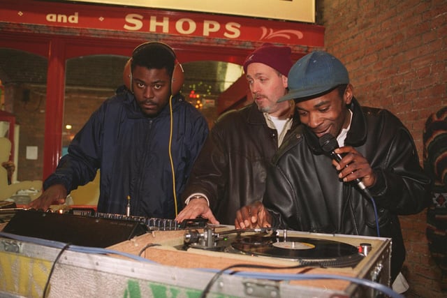 Shoppers visiting Granary Wharf ithis weekend were treated to the sounds of reggae by West Yorkshire band 'The Mighty Axis Sound System' Pictured left to right Culture Nam, Howard Mc Avoy and Keith Pebbles.