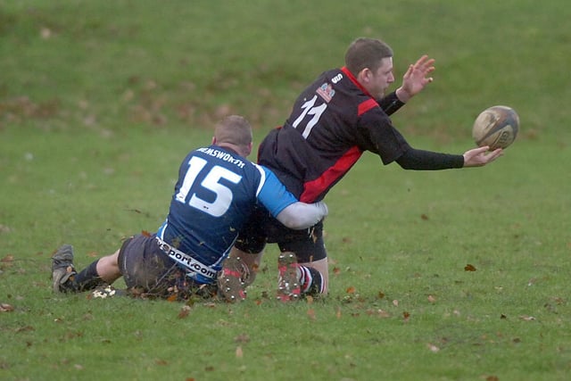 Action from Ossett RUFC's clash with Hemsworth. Picture: Ken Mann