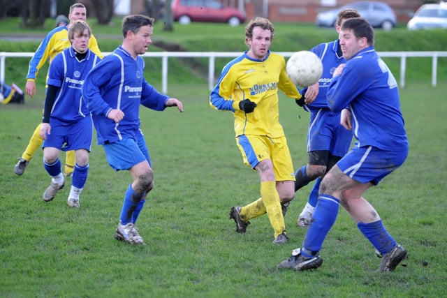 Morley Town take on Wakefield League rivals Snydale Athletic. Picture: Steve Riding