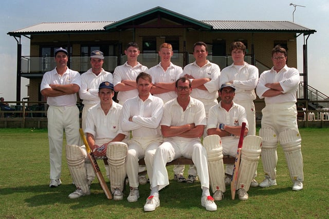 Hunslet Nelson CC who played in Divison 2 of the Central Yorkshire League pictured in front of their new clubhouse. Back row,, from left, is Andy Balmforth, Lee Daniel, Derek Hammill, Glen Thompson, Phil Handley, Richard Kinder, Jeff Nicholson. Front row, from left is Simon Goggin, Andrew Cawtheray, Peter Arundel (captain) and Gary Lonsdale.