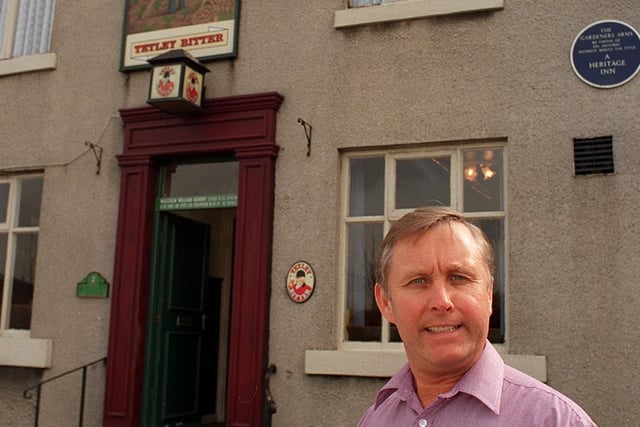 Landlord Malcolm Hendry outside The Gardeners Arms on Beza Street in March 1997.