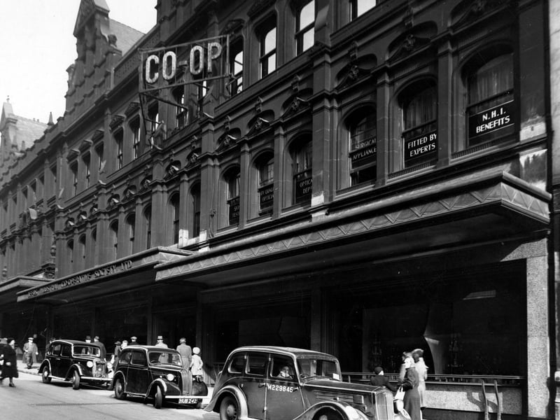 The Leeds Industrial Co-Operative Society Ltd. on Albion Street pictured in March 1945.