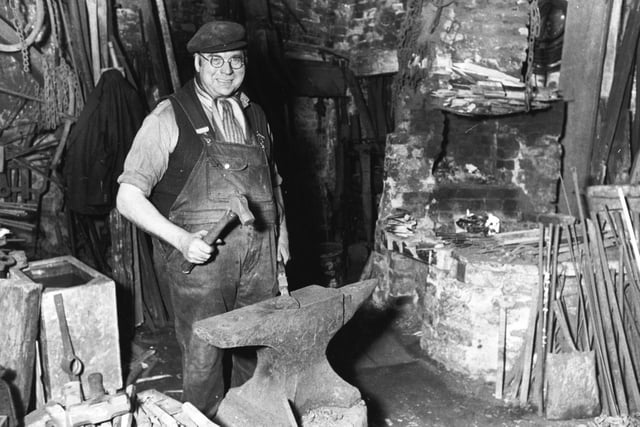 57 year old Horace Birkett does not want to see the 200 year old blacksmith's shop he operates on Canal Side, Shepherd's Bridge, Knottingley disappear. Knottingley Civic Society is seeking to preserve the old brick built shop.