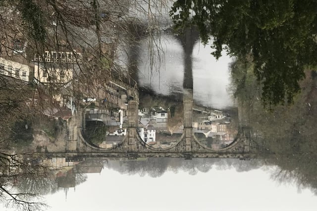 A bleak day at Knaresborough viaduct, by Philip Hall.