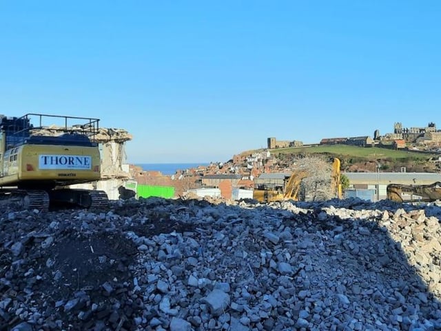 A view through to Whitby Abbey from the Springhill Terrace side of the hospital.