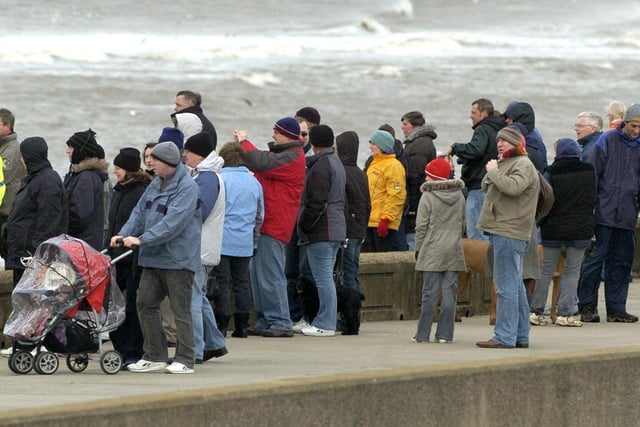 This was the scene a couple of days later. It was quite a sight. People flocked to the promenade to have a look
