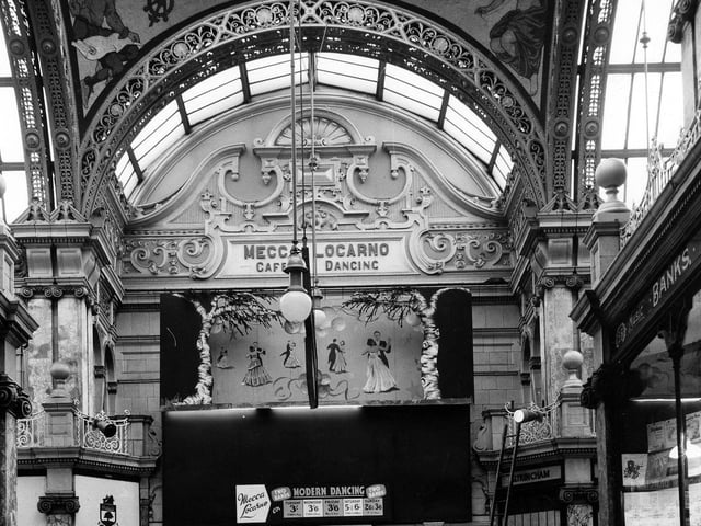Located in the County Arcade the Mecca Locarno Ballroom is nothing short of a city institution. It opened in November 1938 and closed in 1969 by which time new venue had been opened in the Merrion Centre. This picture was taken sometime in the 1960s.