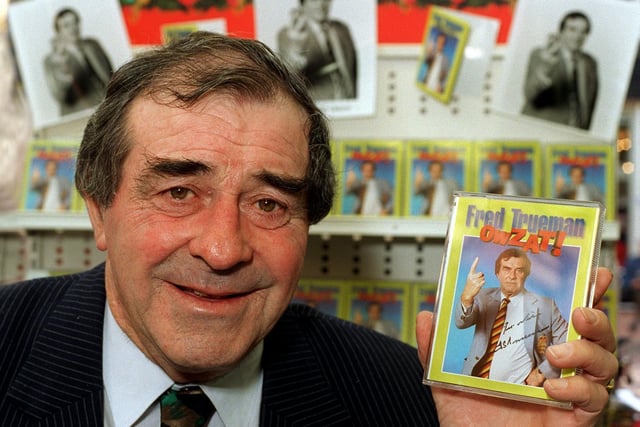 Cricket legend Fred Trueman visted at W.H. Smith in the city centre in November 1996.