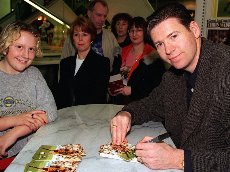 Footballer (and pop star) Chris Waddle was in Leeds to open a new sports department at Allders on The Headrow in March 1997.