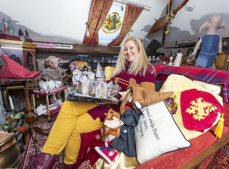 Janice, who is a full-time carer, said while it was initially tricky to find Harry Potter memorabilia, she now has to work hard to find the right pieces in a saturated market.