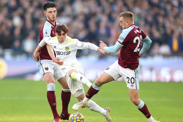 7 - Declan Rice gave Leeds real trouble in the midfield but there was some really nice work from Bate before he was unfortunate to be withdrawn.
Photo by Alex Pantling/Getty Images.