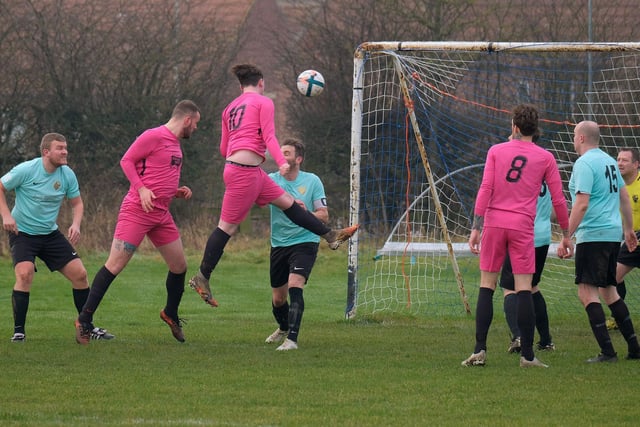 Cayton Corinthians head at the Eastfield United goal