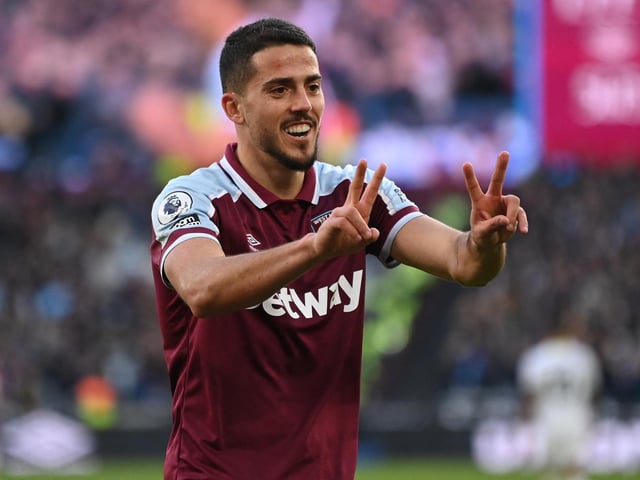 Pablo Fornals celebrates equalising for West Ham.