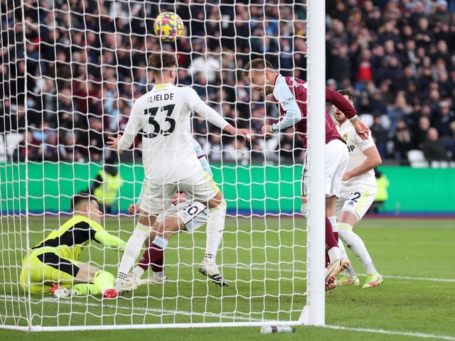 Substitute Andriy Yarmolenko appears to have equalised for the Irons before VAR finds an offside.