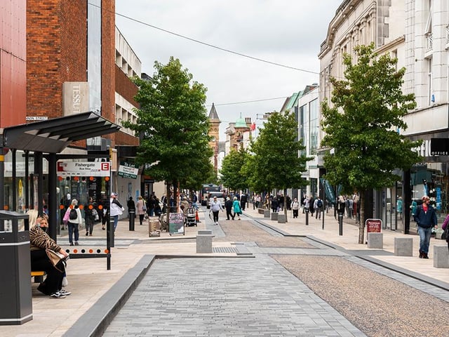 The City Centre had 1,322.8 Covid-19 cases per 100,000 people in the latest week, a fall of 44.9%.