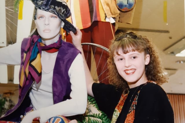 Lisa Gillard pictured at Lewis's in May 1992. She worked in the fashion department
