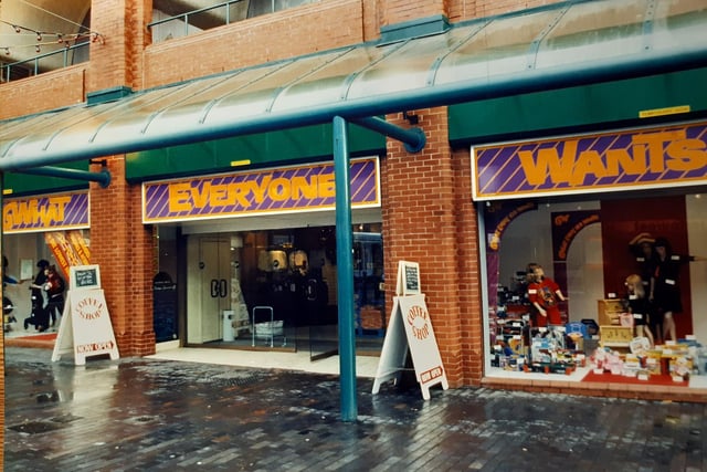 Trendy 1990s shop What Everyone Wants was a typical discount store of the day.