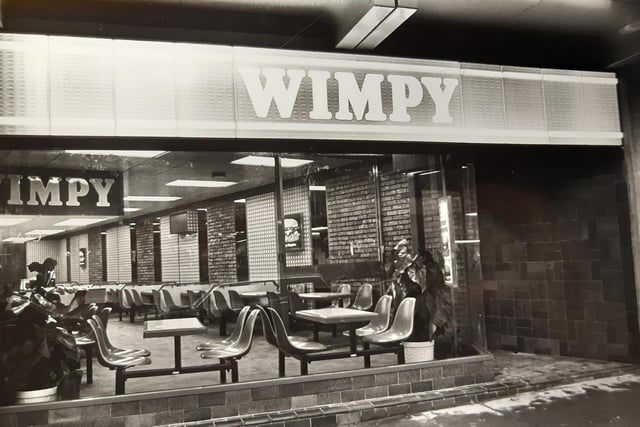 Not technically a shop - but who can forget Wimpy? One of the earliest fast food restaurants. December 1980