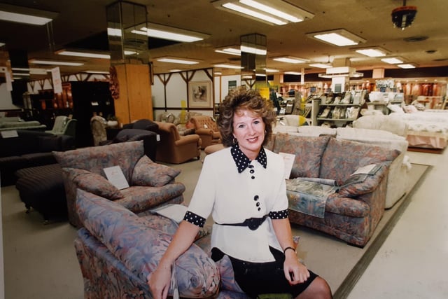 Lewis's furniture and furnishings manager Kathy Holman, 1992