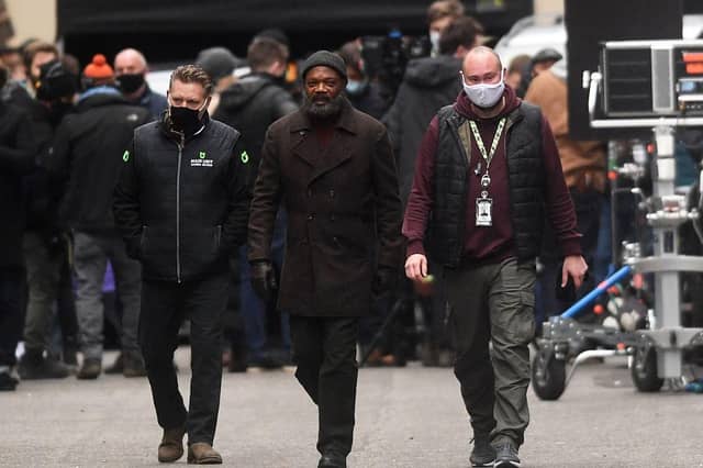 Filming for the new series took place on Sunday. Picture: Simon Hulme.