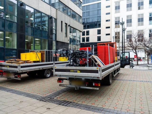 A clean up operation is underway in the city centre following filming yesterday, which saw hundreds of fans turnout. Picture: James Hardisty.